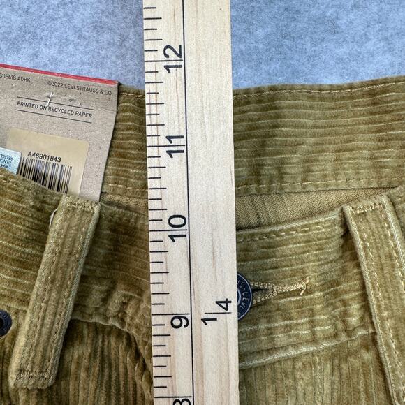 Levi's Corduroy Pants Mens 27x30 Golden Tan Straight Leg Regular Fit 5-Pocket - Picture 8 of 10